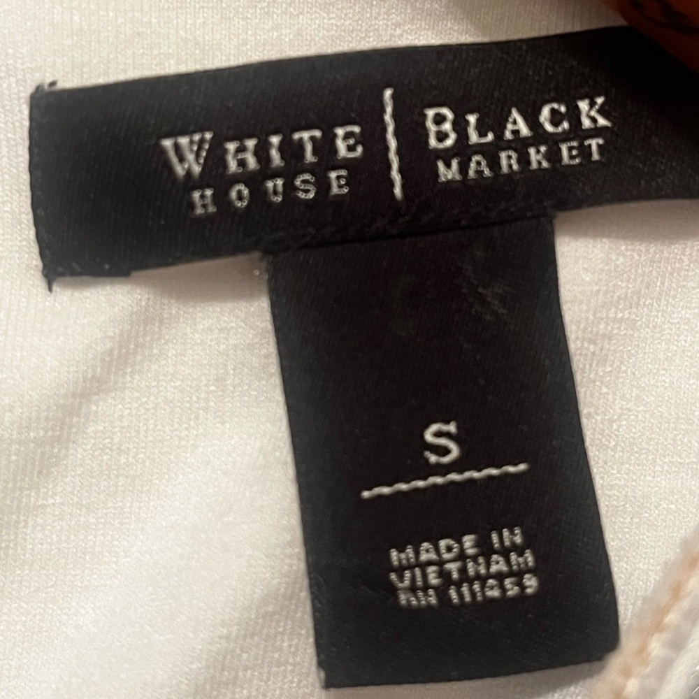 White House Black Market White Sz Small Embroidery Sleeveless Top - Picture 6 of 10